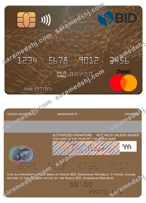 Dominican Republic Banco BID mastercard